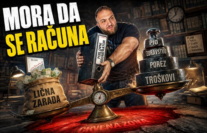 Preduzetnik na ličnoj zaradi računa poreze, doprinose i poslovne troškove