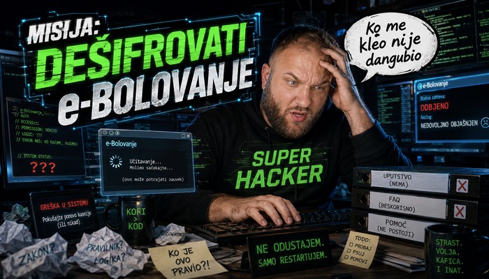 Knjigovođa kao haker pokušava da pristupi sistemu e-Bolovanje Poslodavac