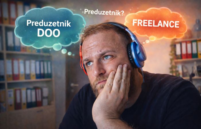 Neodlučan čovek u kancelariji, buni ga kako da registruje prihod iz inostranstva