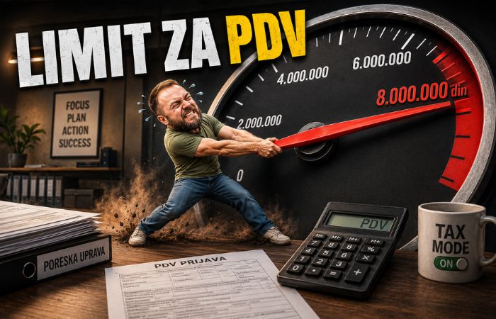 Mali čovek vuče kazaljku limita za PDV u Srbiji da ne pređe granicu od 8.000.000 dinara.