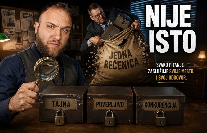 nije jednx tajna poverljivo svako pitanje zasluiuje svoje mesto. i svoj odgovor - Da li je poslovna tajna isto što i...